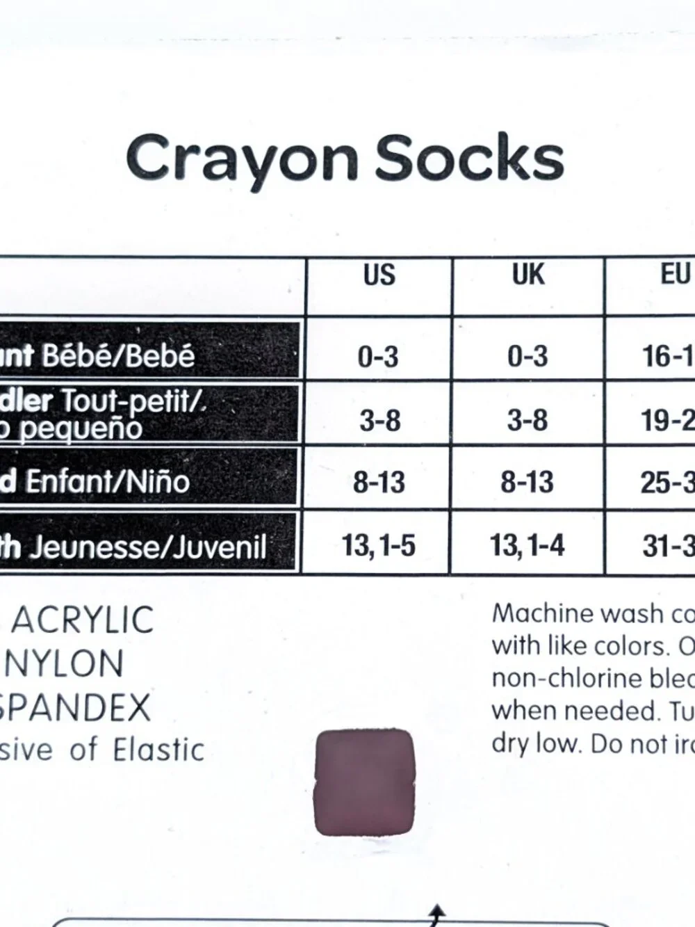 Crayola Experience Infant Socks NWT Pink Crayon Design